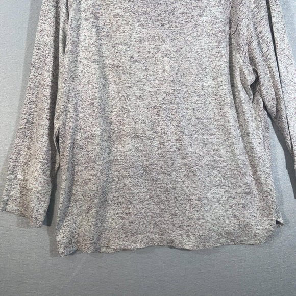 One World Tunic Sweater Womens 2X Gray Heathered Long Sleeve Cowl Neck Casual - Picture 12 of 14
